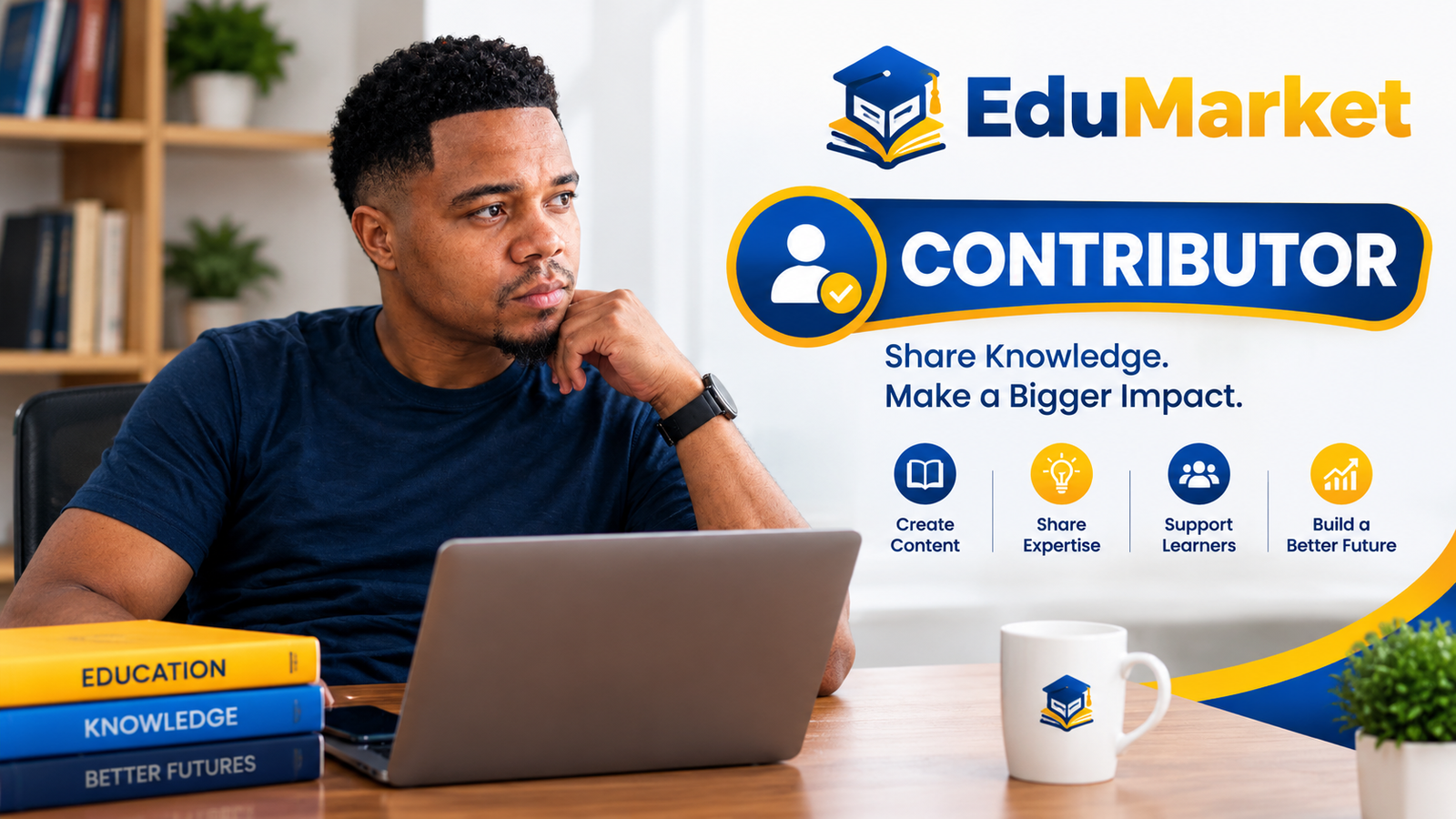 Become an EduMarket Contributor — create content, share expertise, support learners, build a better future